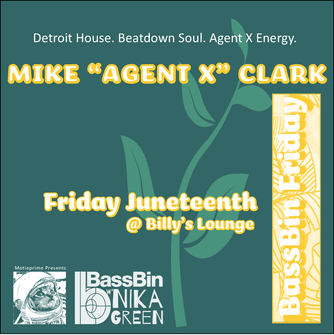 Mike “Agent X” Clark Brings Detroit House, Beatdown Soul & BassBin Energy to Billy’s Lounge